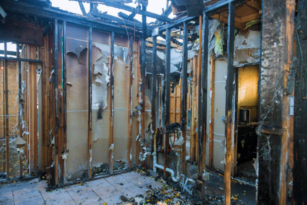 Professional Fire Damage Restoration technician working in Bethel, MN